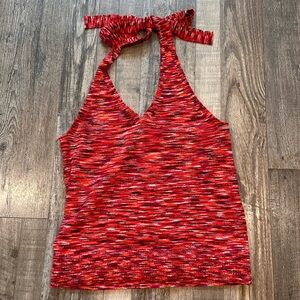 Loft Red Halter Top